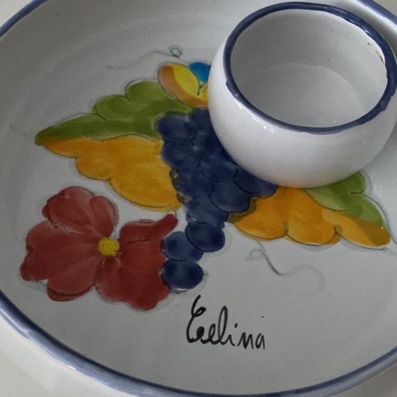 Porcelain veggies and dip tray - Picture 1 of 2